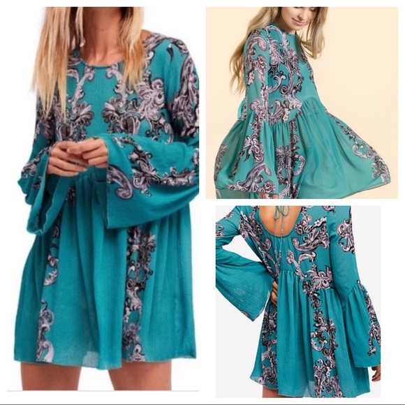 Free People Dresses & Skirts - Free People Printed Symphony Smock Dress